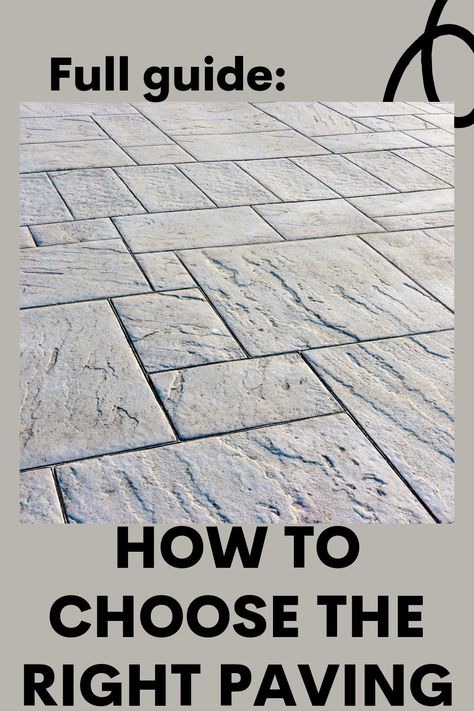 Large Paving Slabs Concrete Pavers, Indoor Patio Floor Ideas, Paving Patterns Outdoor, Paver Ideas For Front Yard, Types Of Patio Flooring, Different Patio Floor Materials, Small Courtyard Paving Ideas, Concrete Paving Ideas, Paving Ideas Outdoor Garden