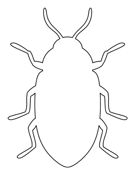 Beetle pattern. Use the printable outline for crafts, creating stencils, scrapbooking, and more. Free PDF template to download and print at http://patternuniverse.com/download/beetle-pattern/ Beetle Crafts Preschool, Insect Templates Free Printable, Insect Template, Beetle Template, Beetle Outline, Beetle Pattern, Printable Outline, Insect Crafts, Lesson Plans For Toddlers