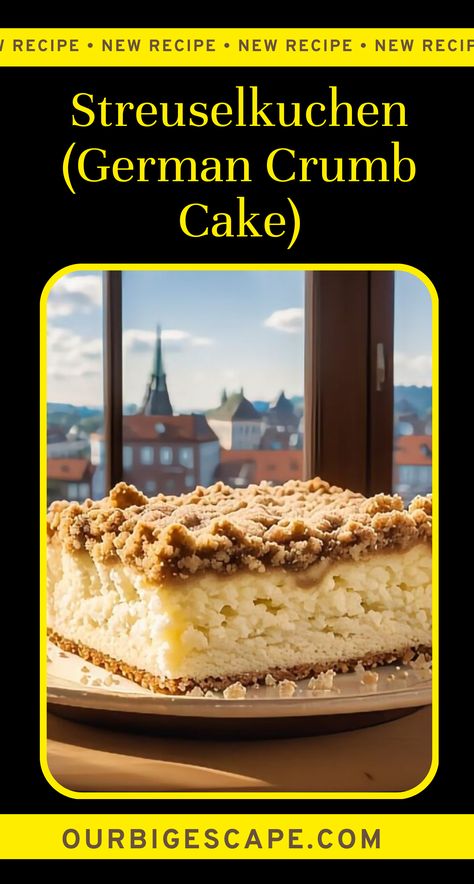 German Crumb Cake, German Coffee Cake Recipe, German Crumb Cake Recipe, German Coffee Cake, Traditional German Desserts, German Coffee, Low Carb Milk, Apple Crumb Cakes, Crumb Cake Recipe