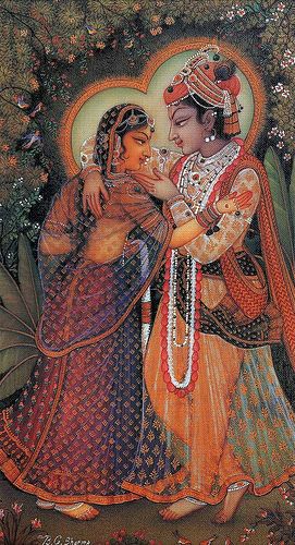 Lover As Devotee Arte Yoga, Pichwai Paintings, Indian Painting, Hindu Mythology, Krishna Radha Painting, Radha Krishna Pictures, Indian Folk Art, Radha Rani, Krishna Radha