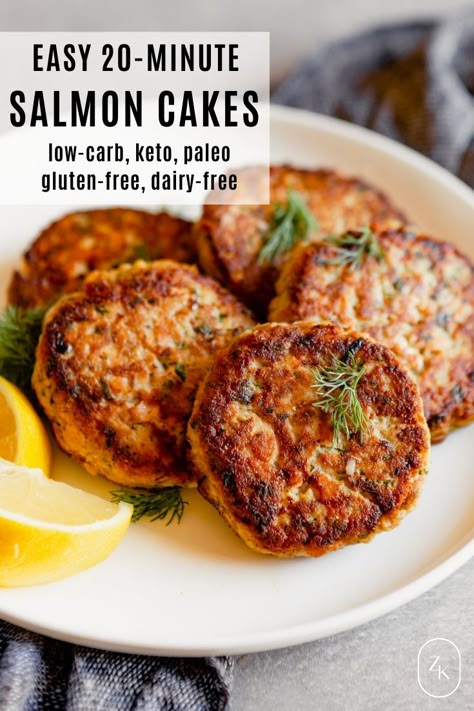 Salmon Cakes Keto, Low Carb Salmon Cakes, Whole30 Salmon Cakes, Low Fodmap Salmon Patties, Salmon Patties Meal Prep, Whole 30 Salmon Patties, Low Sodium Salmon Patties, Low Calorie Salmon Patties, Canned Salmon Meal Prep