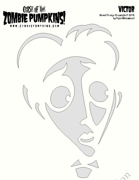 Corpse Bride Pumpkin Stencil, Corpse Bride Pumpkin, Pumkin Stencils, Bride Corpse, Halloween Pumpkins Carvings Designs, Pumpkin Carving Stencils Templates, Zombie Pumpkin, Stencils Patterns, Pumpkins Ideas