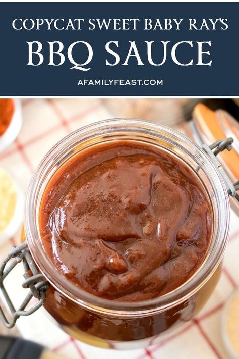 Sweet Baby Rays Recipes, Sweet Baby Rays Bbq Sauce, Sweet Baby Rays, Barbecue Sauces, Barbeque Sauce Recipe, Bbq Sauce Homemade Easy, Recipes Sauces, Barbecue Pork Ribs, Restaurant Foods