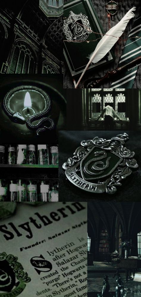 Harry Potter Collage, Slytherin Wallpaper, Harry Potter Iphone, Tapeta Harry Potter, Harry Potter Wall, Harry Potter Background, Draco Malfoy Aesthetic, Slytherin Pride, Buku Harry Potter