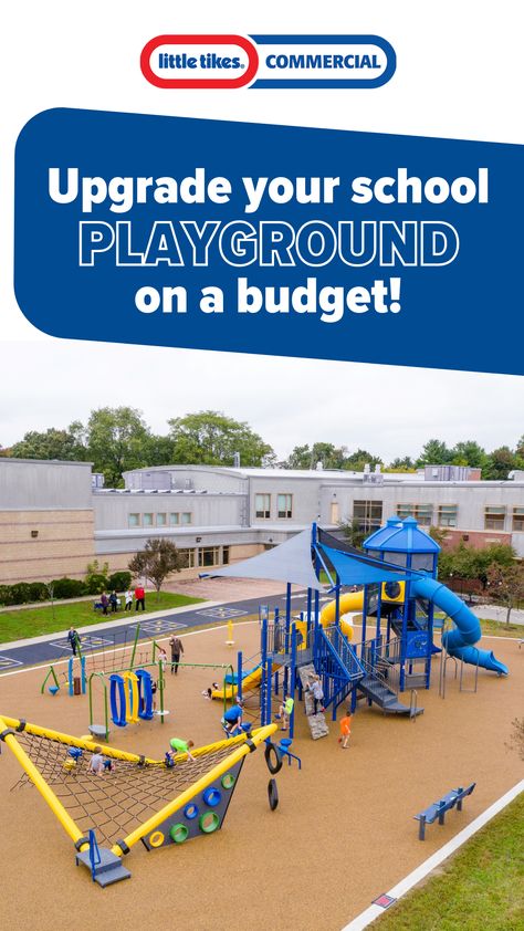 Small School Playground Ideas, Elementary Playground Ideas, Middle School Playground, Playground On A Budget, Elementary Playground, School Playground Ideas, Playground Makeover, School Playground Design, Sensory Playground