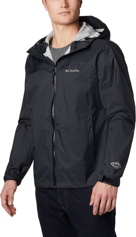 Stay dry on city streets and backcountry peaks. The men's Columbia EvaPOURation jacket blends waterproof-breathability with advanced wicking technology to fend off moisture from the inside out. Raincoat Men, Stop The Rain, Packing For A Cruise, Rei Co-op, Big & Tall, Black Media, Parka, Columbia, Mens Jackets