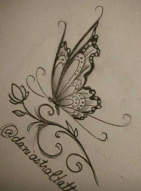 Pencil Sketches Butterfly, Mothers Day Drawings Ideas Mom, Butterfly Landing On Flower Tattoo, Butterfly Simple Tattoo, Drawing Sketches Aesthetic, Butterfly Drawing Sketches, Tat Drawings, Butterfly Illustration Art, Moth Drawings