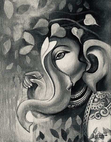 Painting Of Lord Ganesha, Electricity Art, Pencil Art Love, Ganesha Sketch, Beautiful Pencil Sketches, Fruit Art Drawings, Pencil Drawing Images, Ancient Drawings, Pencil Portrait Drawing