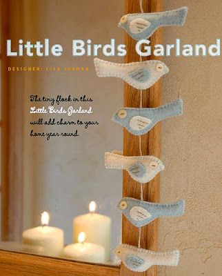 Holiday Crafts Decorations, Felt Garland, Felt Birds, Bird Ornaments, Fabric Birds, Bird Patterns, Templates Printable Free, Little Birds, Cool Diy Projects