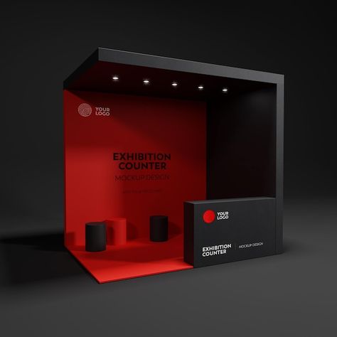 PSD exhibition booth mockup | Premium Psd #Freepik #psd #exposition #exhibition #expo #exhibition-design Best Exhibition Stand Design, Unique Exhibition Booth Design, Simple Exhibition Booth Design, Tradeshow Booth Design, Booth Design Exhibition, Expo Design, Event Booth Design, Expo Stand, Booth Exhibition