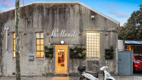 Inner west: Converted Leichhardt warehouse one for buyers after an inner city haven - realestate.com.au Warehouse Home Converted, Converted Warehouse, Warehouse Home, Roof Beam, Diagram Architecture, Living And Dining Room, Industrial Buildings, Inner City, Cathedral Ceiling