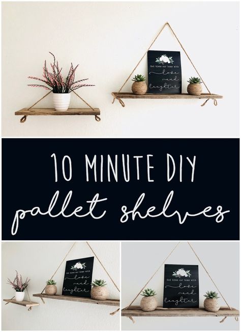 DIY Pallet Shelves | DIY Pallet Shelves Instructions | DIY Pallet Shelves Tutorial | Diy Pallet Shelves Step by Step | Making Pallet Shelves | Build Pallet Shelves | Diy Pallet Floating Shelves | DIY Pallet Hanging Shelves | Pallet Ideas for Walls | Pallet Ideas DIY | Pallet Craft Ideas Diy Pallet Shelves, Diy Shelves Design, Pallet Shelves Diy, Diy Shelves Ideas, Diy Pallet Decoration, Pallet Wood Shelves, Diy Hanging Shelves, Pallet Decor, Pallet Shelves