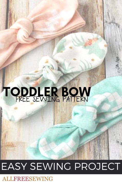 Learn how to make a precious accessory for your little one with this Toddler Bow Headband Sewing Pattern. You don't have to be an expert seamstress for this undertaking, because it's about as simple and easy as they come. Easy Sewing Patterns Free, Toddler Bow, Toddler Headband, Bow Headbands, Beginner Sewing Projects Easy, Toddler Headbands, Toddler Bows, Leftover Fabric, Upcycled Crafts