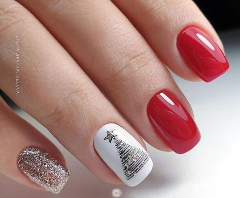 Artist Nails, Nail Art Noel, Tree Nails, French Manicure Nails, Long Nail Designs, Christmas Gel Nails, Christmas Nails Acrylic, Xmas Nails, Nail Arts