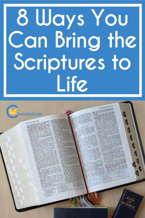 Love these great ideas to engage your church class or family and really make the scriptures come alive! #teachlikeachicken #ComeFollowMe #ChurchofJesusChrist Lds Scripture Study, Scripture Study Lds, Lds Seminary, Lds Lessons, Lds Scriptures, Lds Living, Primary Ideas, Spiritual Stuff, Primary Lessons