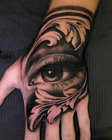 Eye Tattoo Realistic, Ojo Tattoo, Realistic Eye Tattoo, Tato Ikan Koi, Tattoo Eye, Skull Rose Tattoos, Tato Jari, Filigree Tattoo, Tato Henna