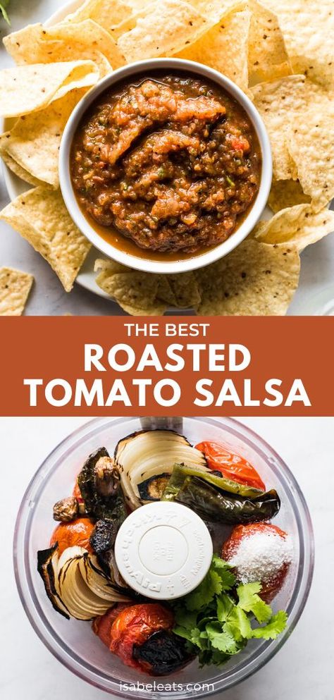 Summer Salsa Recipes, Roasted Tomato Salsa Recipe, Roasted Salsa Recipe, Roasted Salsa, Cilantro Salsa, Roasted Tomato Salsa, Pepper Salsa, Fresh Tomato Recipes, Homemade Salsa Recipe