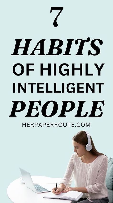 Do you engage in these seven habits of highly intelligent people? Have you ever considered what qualities an intelligent person must possess? Intelligence means far more than simply being “good at school” or getting a high score on an IQ test. Actually, intelligence is a never-ending journey of learning and improvement. Successful habits revolve around self-improvement, and one of the most important areas of self-improvement is becoming smarter! Curiosity Questions, Highly Intelligent People, What Is Intelligence, Improve Brain Power, Become Smarter, Successful Habits, Best Study Tips, Seven Habits, Development Books