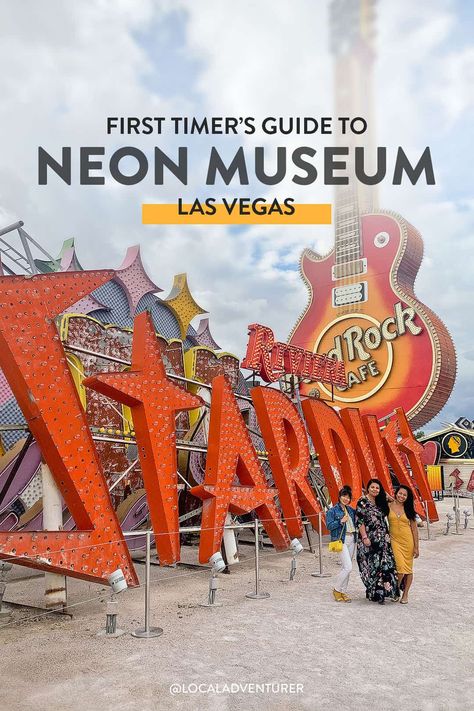 Visiting the Neon Boneyard / Neon Museum in Las Vegas? They have very specific photography rules. Here's everything you need to know about the museum along with tips from a local // Local Adventurer #localadventurer #vegas #vegasbucketlist #lasvegastrip #nevada #neonlights #neon #museum Neon Graveyard Las Vegas, Neon Boneyard Las Vegas, Vegas Neon Museum, Las Vegas Neon, Neon Museum Las Vegas, Vegas 2023, Usa Holiday, Museums In Las Vegas, Photography Rules