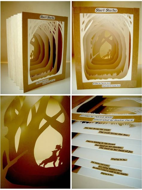 Tunnel Book, Paper Engineering, 카드 디자인, Pop Up Book, Paper Book, Paper Cut Art, Handmade Books, Kirigami, E Card