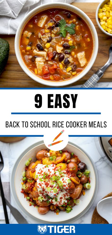 Rice Maker Meals, College Rice Cooker Recipes, Rice Cooker Spaghetti, One Pot Rice Cooker Meals Easy Recipes, Healthy Rice Cooker Meals, Aroma Rice Cooker Recipes Meals, Tiger Rice Cooker Recipes, Meals In Rice Cooker, Mini Rice Cooker Recipes Easy