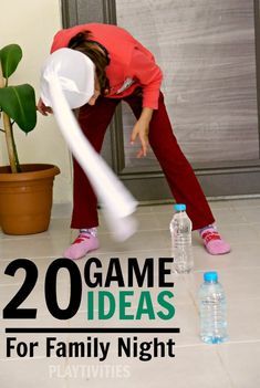 Family Game Night Ideas, Permainan Kerjasama Tim, Game Night Ideas, Reunion Games, Minute To Win It Games, Family Party Games, Family Fun Night, Family Home Evening, Family Fun Games