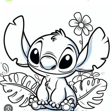 Lilo Y Stitch Dibujo, Pintar Disney, Disney Stitch Tattoo, Arte Bob Marley, Lilo En Stitch, Stitch Coloring Pages, Stitch Tattoo, Arte Doodle, Lilo And Stitch Drawings