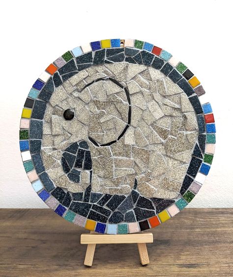 Elephant Mosaic, African Animal Art, Sunflower Mosaic, Mosaic Coffee Table, Mini Easel, Gold Mosaic, Mosaic Kits, Mosaic Animals, Dragonfly Decor