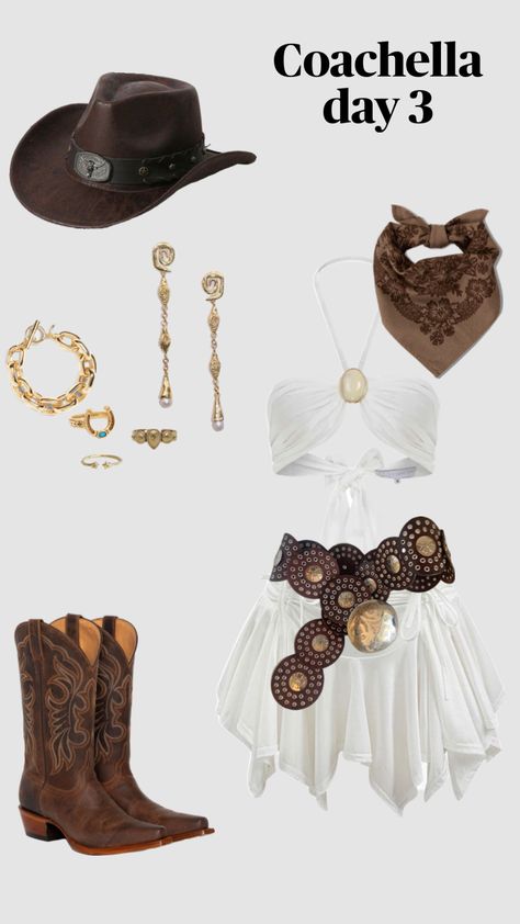 #coachella #inspo #outfit #vintage #vibes #cowgirl #cowboyhat #outfitinspo #inspo #outfit #what #i #would #wear #at #coachella Coachella Country Outfits, Coachella Outfit Ideas For Women, Rodeo Outfit Inspo Women, Coachella Fits 2024, Las Vegas Outfit Spring Casual, Coachella Outfit Cowgirl, Cowgirl Coachella Outfit, Vintage Cowgirl Aesthetic Outfits, Coachella Cowgirl Outfit