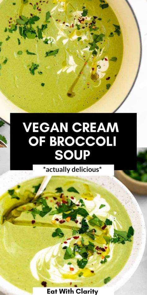 Vegan Broccoli Soup, Broccoli Soup Healthy, Quick Vegetarian Dinner, Instant Pot Vegan, Best Gluten Free Bread, Vegan Broccoli, Dairy Free Pasta, Cream Of Broccoli, Healthy Instant Pot