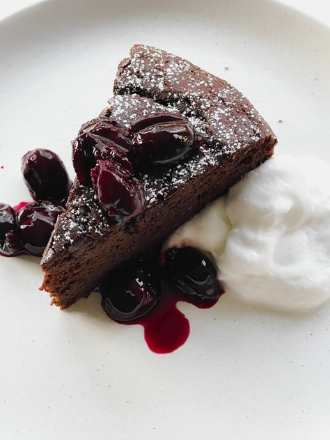 Chocolate Olive Oil Cake (Gluten-Free, Dairy Free) Olive Oil Cake Gluten Free, Chocolate Olive Oil Cake, Cake Gluten Free, Make Ahead Desserts, Oil Cake, Olive Oil Cake, Frozen Cherries, Gluten Free Cakes, Unsweetened Almond Milk