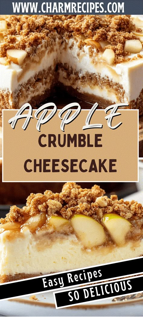 Rich And Delish Apple Crumble Cheesecake, Apple Crumble Cupcakes Recipe, Apple Crisp Crumble Recipe, Apple And Cream Cheese Dessert, Apple Crumble Cheesecake With Biscoff Crust, Apple Cheesecake Crumble, Thanksgiving Desserts Apple Crisp, Christmas Crumble Recipe, Thanksgiving Desserts Lemon