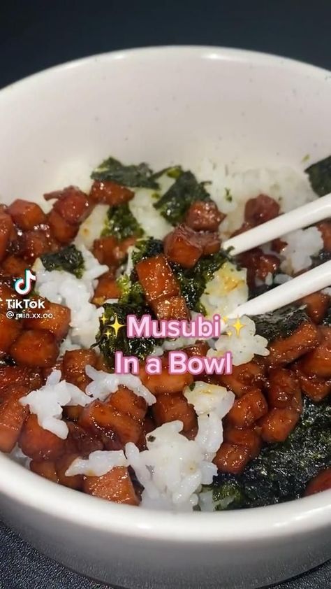 Musubi in a bowl [Video] in 2022 | Food videos cooking, Interesting food recipes, Diy food recipes Dinner Recipes Chicken, Idee Pasto, Dinner Recipes Healthy, Makanan Diet, Easy Healthy Dinner, Dinner Recipes For Family, Hawaiian Food, Healthy Dinner Recipes For Two, Dinner Recipes For Two