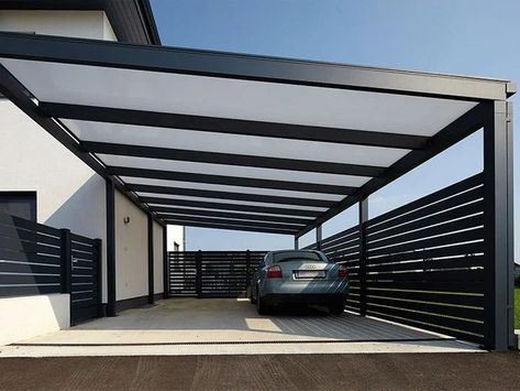 Car Porch Design, Aluminum Carport, Modern Carport, Car Shed, House Fence Design, Carport Garage, Driveway Design, Carport Designs, Porch Design