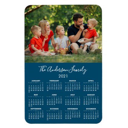 2021 Calendar Your Photo Family Name Magnet Calendars Design, New Year Wedding, New Year Calendar, Simple Planner, Magnetic Calendar, 2020 Calendar, Custom Calendar, Photo Family, Calendar Templates