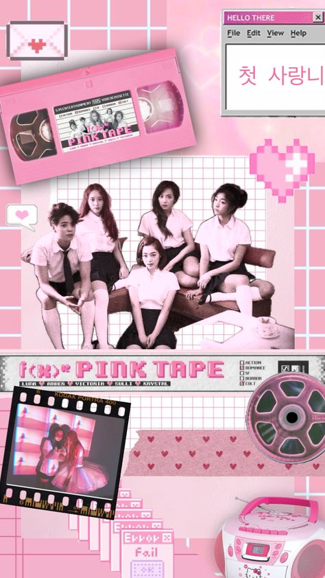 pink tape <3 #fx #kpop #fxkpop #pink Pink Tape Wallpaper, Fx Pink Tape, Fx Kpop, F (x) Kpop, Portra 400, Kodak Portra, X Files, Room Posters, Light Red