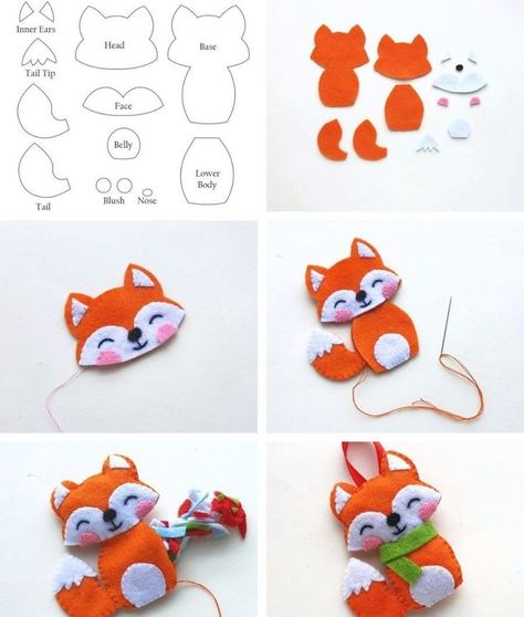 Cute fox pattern Fox Pattern, Cute Fox, Sewing Toys, Felt Toys, How To Sew, Fox, Felt, Sewing, Toys