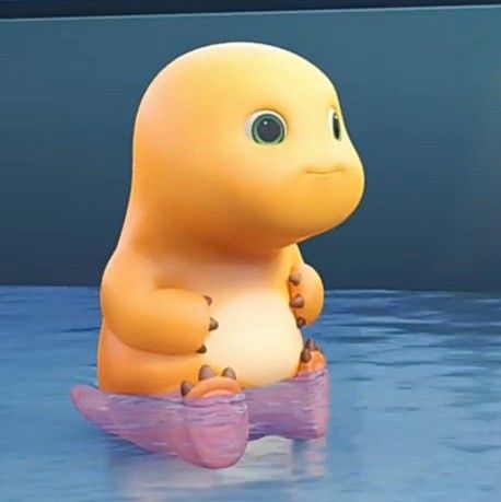 Dino Kuning Cute, Chubby Yellow Dinosaur, Dino Yellow, Yellow Dinosaur, Cute Disney Characters, Dinosaur Wallpaper, Cute Funny Cartoons, Funny Cartoon Gifs, Cartoon Profile Pictures