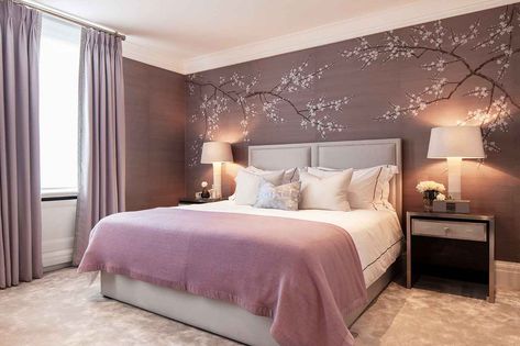 Mayfair Townhouse | Interior Design Mayfair | Katharine Pooley Katharine Pooley, Townhouse Interior, Purple Bedrooms, Purple Bedroom, Modern Luxury Bedroom, Bedroom Wall Colors, Teen Bedroom Decor, Master Bedrooms Decor, Room Ideas Bedroom