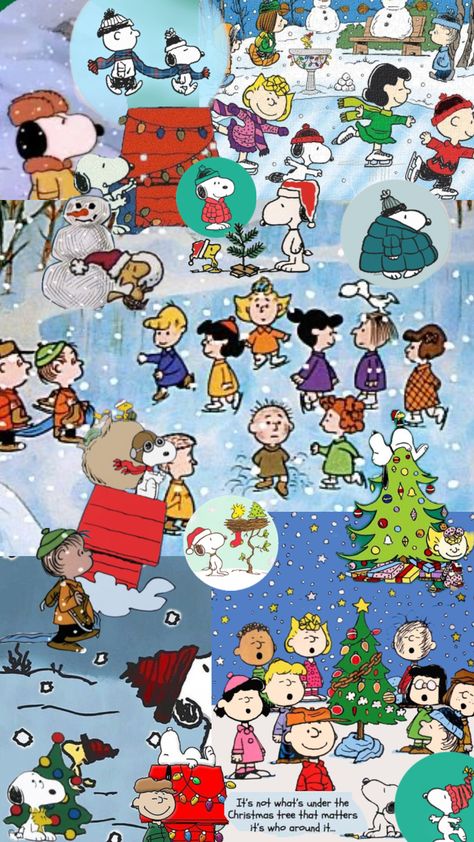 #christmas #holiday #peanuts #peanutschristmas #snoopy #charliebrown #wallpaper Christmas Charlie Brown Wallpaper, Charlie Brown Wallpaper, A Charlie Brown Christmas, Wallpaper Bible, Best Wallpaper Hd, Christmas Collage, Christmas Wallpapers, Snoopy Wallpaper, Peanuts Christmas