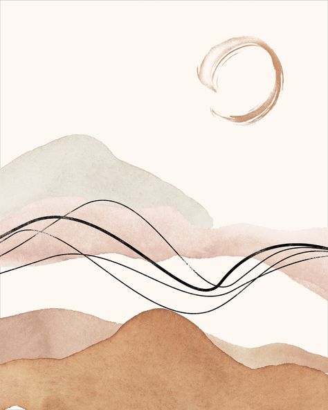 Neutral Colour Painting, Neutral Landscape Art, Abstract Art Pastel Colours, Watercolour Digital Art, Calming Abstract Art, Calm Abstract Art, Abstract Neutral Painting, Neutral Paintings Canvas, Abstract Neutral Art