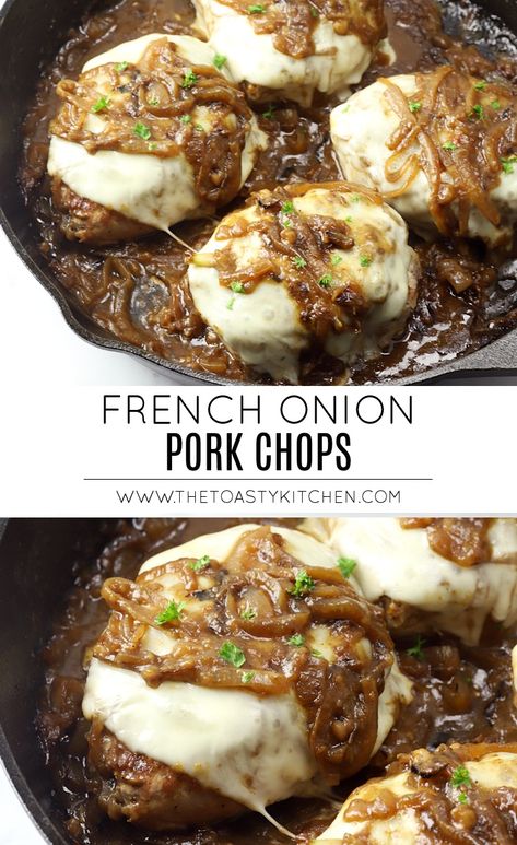 Thick Pork Chop Recipe, Onion Pork Chops, French Onion Pork Chops, Thick Cut Pork Chops, Pork Steak Recipe, Dinner Pork, Thin Pork Chops, Pork Chop Recipe, Veal Recipes