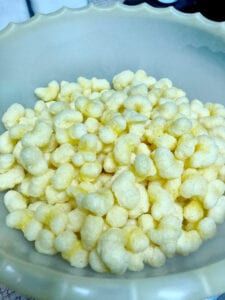 Candy Coated Puff Corn, Chocolate Puff Corn, Puff Corn, Chocolate Puff, Corn Puffs, Cheese Puff, Puff Recipe, Christmas Recipe, Chocolate Cheese