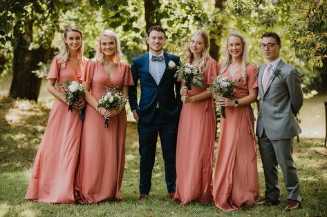 groom with bridesmaids and man of honor #wedding #weddinginspiration #photography #weddingparty #bridesmaids #manofhonor Man Of Honor Attire, Bridesman Male Bridesmaid, Man Of Honor Wedding, Groom With Bridesmaids, Male Bridesmaid, Man Of Honor, Man Of Honour, Wedding Things, Wedding Men