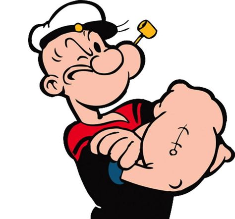 Popayee The Sailor Man, Popeye Tattoo Old School, Popayee Cartoon, Popeye Illustration, Popeye Drawing, Popeye Characters, Popeye Tattoo, Saturday Cartoon, Popeye Cartoon