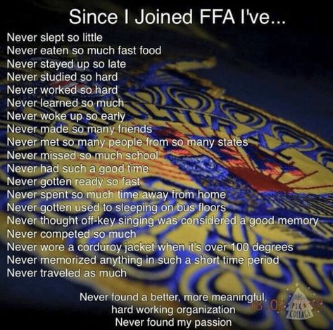 Ffa Officer Speech Ideas, Ffa State Convention Packing List, Ag Teacher Quotes, Ffa Instagram Captions, Ffa Quotes Inspirational, Ffa National Convention Packing List, Ffa Bracelet, National Ffa Week Ideas, Ffa Event Ideas