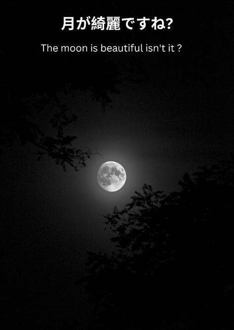 Japanese qoute The Moon Is Beautiful Isn't It Tattoo, Love Meaning Aesthetic, The Moon Is Beautiful Isn't It In Japanese, The Moon Is Beautiful Isn't It Aesthetic, The Moon Is Pretty Isn't It, The Moon Is Beautiful Isn't It Quotes, The Moon Is Beautiful Isn't It Meaning, Isnt The Moon Lovely, The Moon Is Beautiful Isn't It