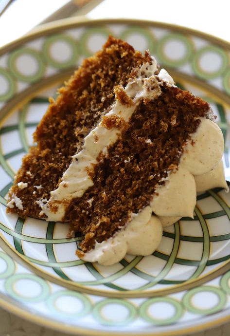 An extra moist gingerbread cake with spiced cream cheese frosting! Buttermilk and oil make this cake so light and fluffy! Gingerbread Cake With Cinnamon Molasses, Cranberry Gingerbread Cake, Gingerbread Carrot Cake, Gluten Free Ginger Cake, Gingerbread Cake With Cinnamon Molasses Frosting, Gingerbread Cake With Cream Cheese Frosting, Gingerbread Cake Recipe Moist, Festive Cake Ideas, Dessert Recipe With Buttermilk