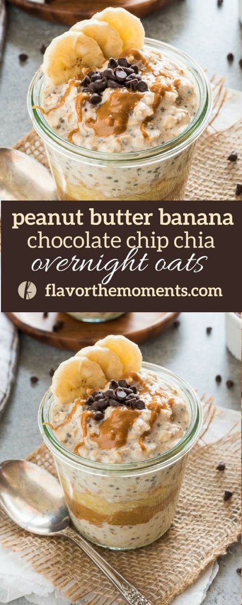 Overnight Oats Chocolate, Chia Overnight, Overnight Oats In A Jar, Overnight Oats With Yogurt, Peanut Butter Overnight Oats, Chia Overnight Oats, Vegan Overnight Oats, Banana Overnight Oats, Overnight Oat