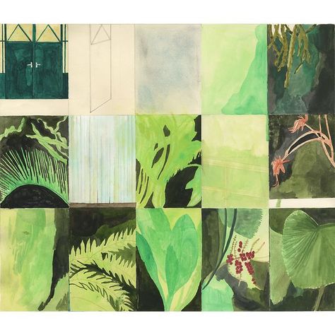 Gouache Pattern Painting, Green Plant Art, Abstract Nature Art, Drawing Gouache, Paint Gouache, Drawing Plants, Kunst Inspo, Botanical Drawing, Watercolor Plants